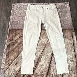Chip & Pepper Syd Skinny Ankle White Jeans 27 Summer Boho Classical Costal Party